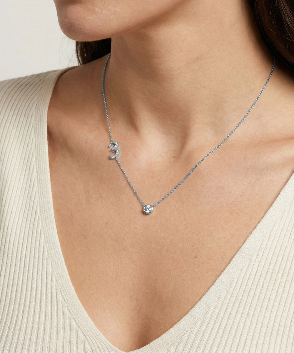 Bella by Ovani® Lab-grown Diamond Letter Z Initial Pendant - 0.30 Ct. T.W.