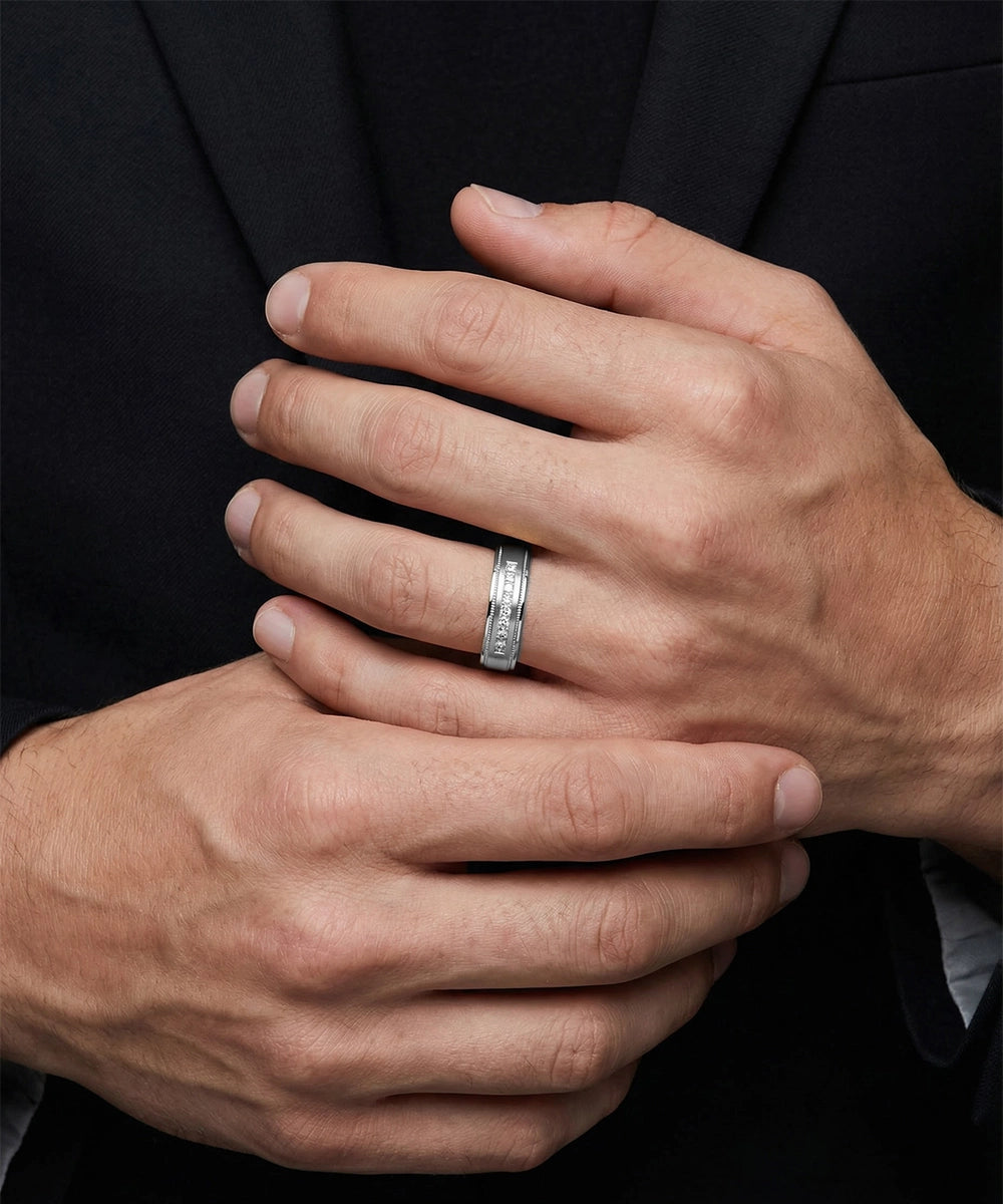 Ovani® Diamond Channel-Set Men's Band - 0.25 Ct. T.W.
