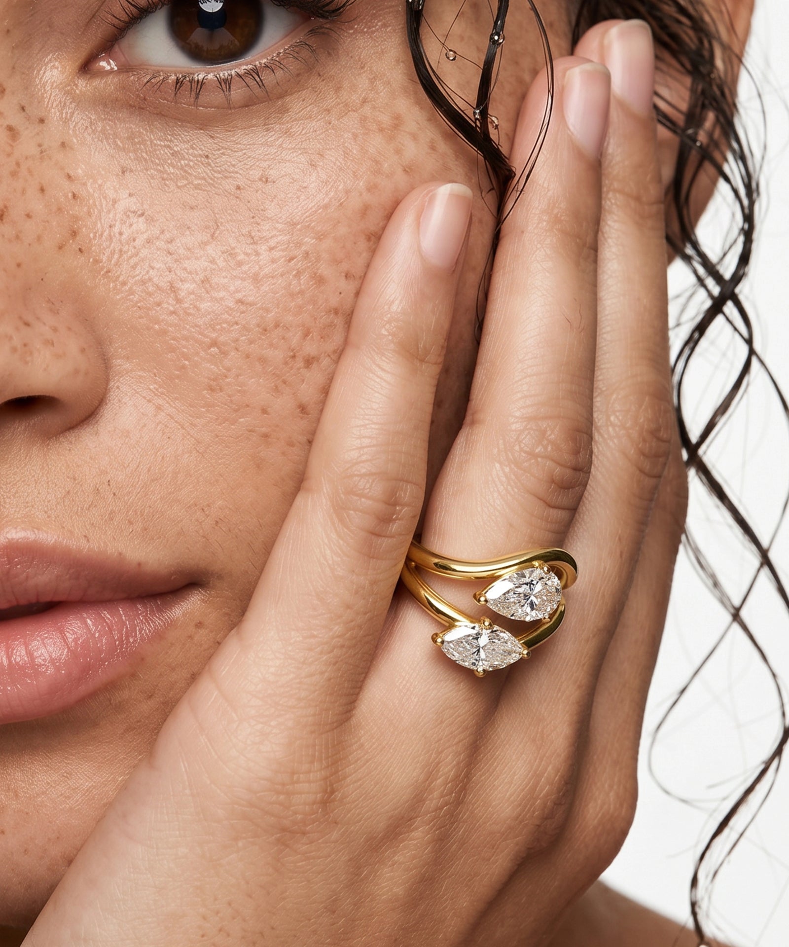 Ovani® Lab-grown Diamond Pear and Marquise Ring -  2.67 Ct. T.W.