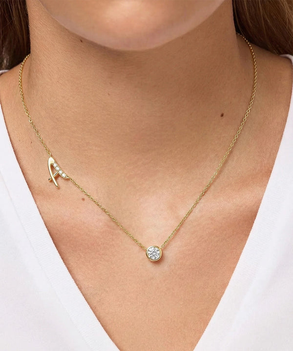 Bella by Ovani® Lab-grown Diamond Letter A Initial Pendant - 0.30 Ct. T.W.