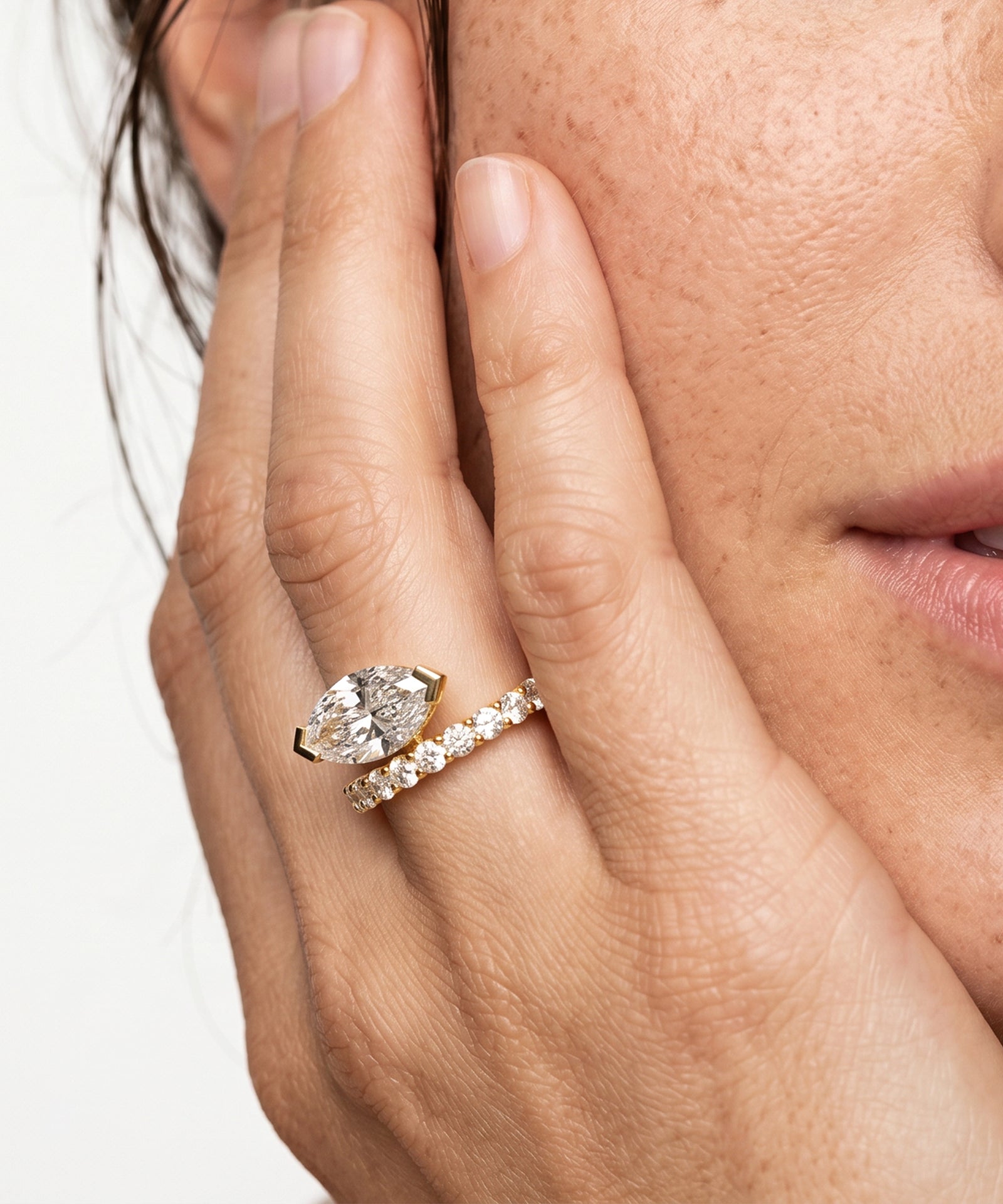 Ovani® Lab-grown Diamond Marquise Bridal Ring -  2.79 Ct. T.W.