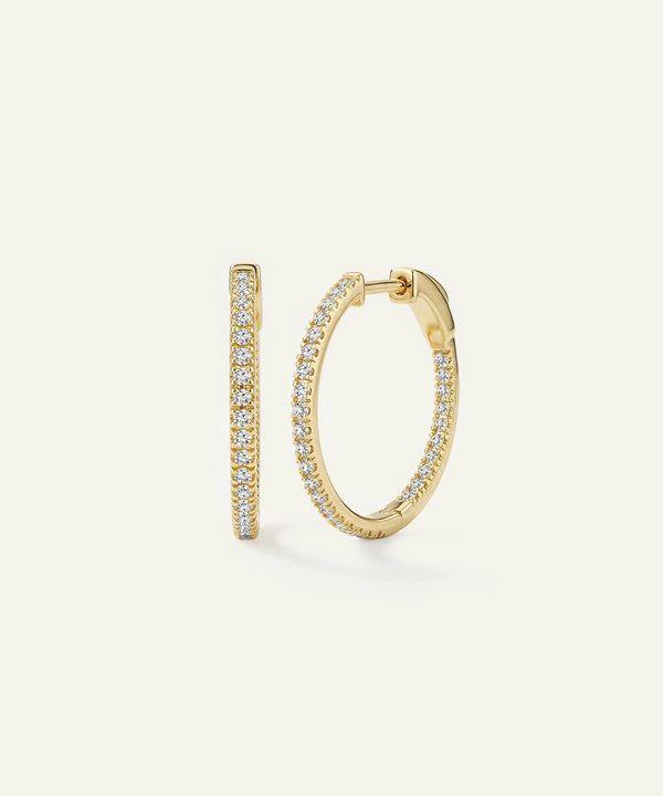 Bella by Ovani® Lab-grown Diamonds In and Out Hoops-2 Ct. T.w.