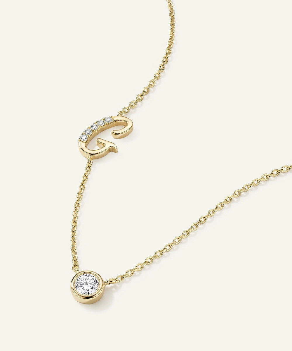 Bella by Ovani® Lab-grown Diamond Letter G Initial Pendant - 0.30 Ct. T.W.