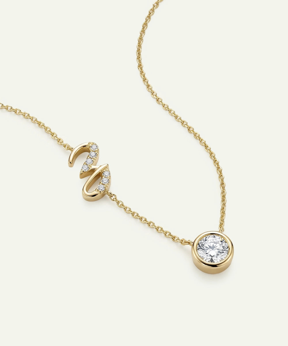Bella by Ovani® Lab-grown Diamond Letter Z Initial Pendant - 0.30 Ct. T.W.
