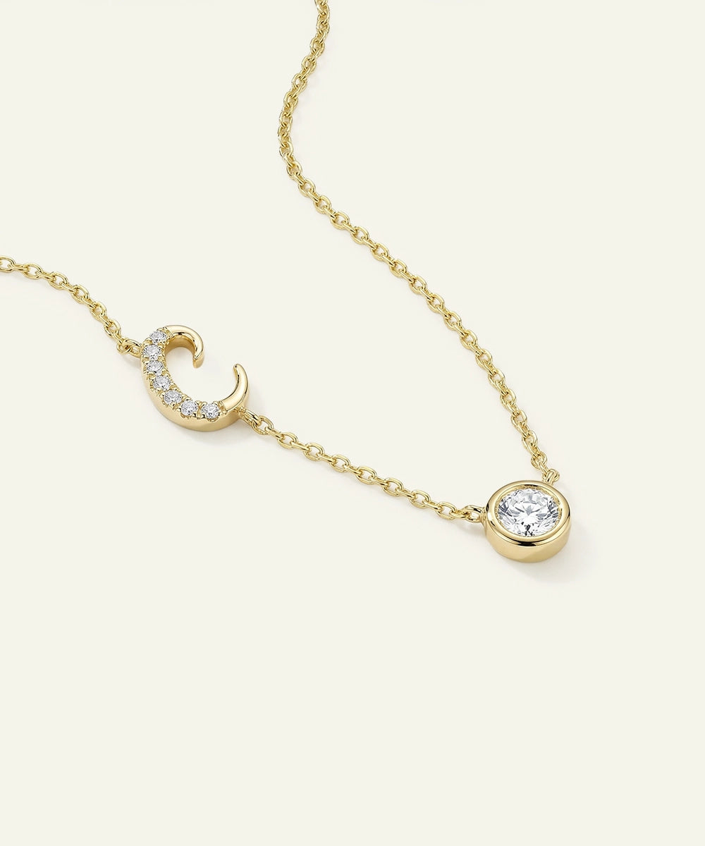 Bella by Ovani® Lab-grown Diamond Letter C Initial Pendant - 0.30 Ct. T.W.