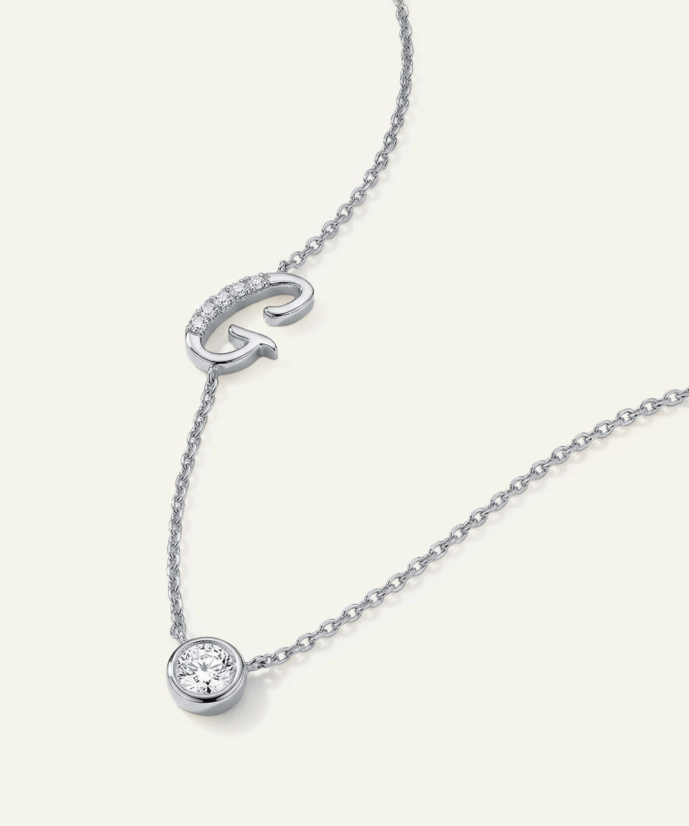 Bella by Ovani® Lab-grown Diamond Letter G Initial Pendant - 0.30 Ct. T.W.