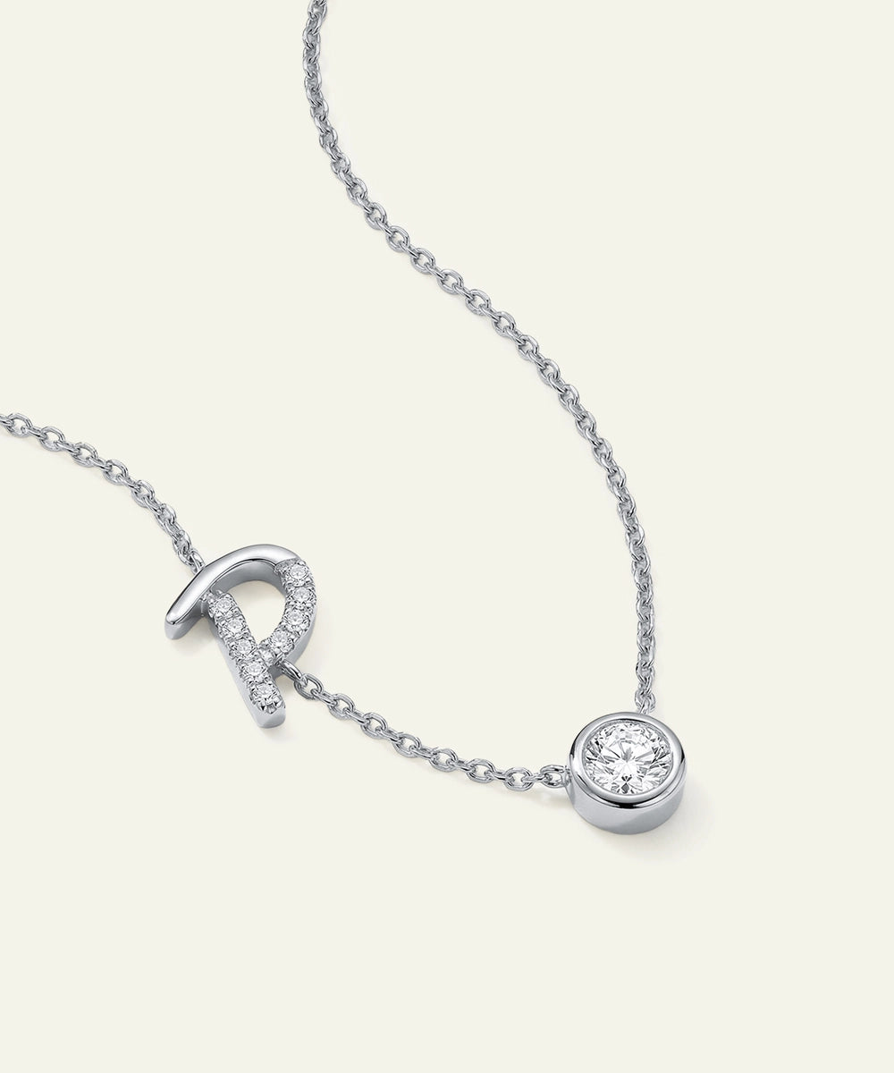 Bella by Ovani® Lab-grown Diamond Letter P Initial Pendant - 0.30 Ct. T.W.