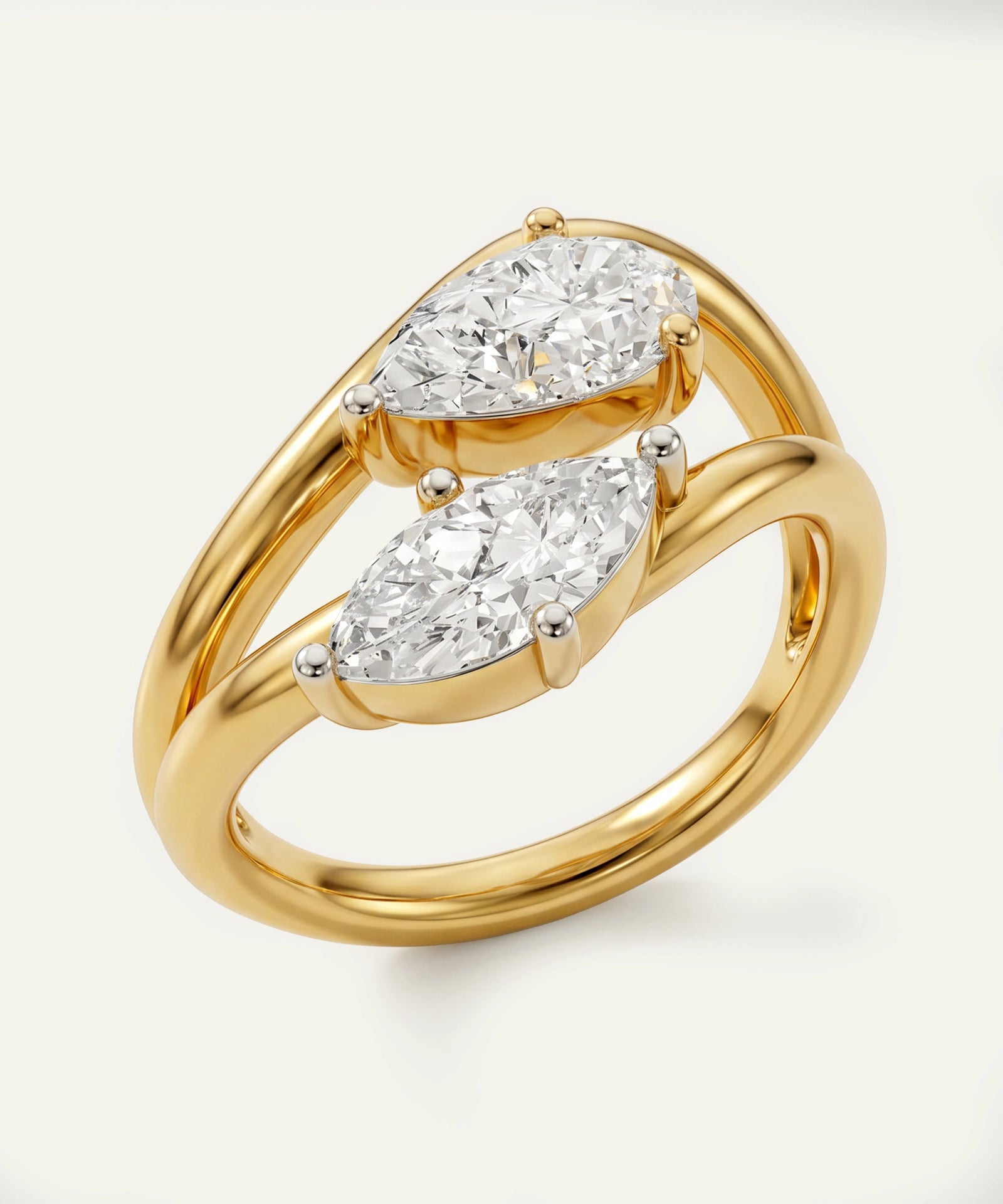 Ovani® Lab-grown Diamond Pear and Marquise Ring -  2.67 Ct. T.W.