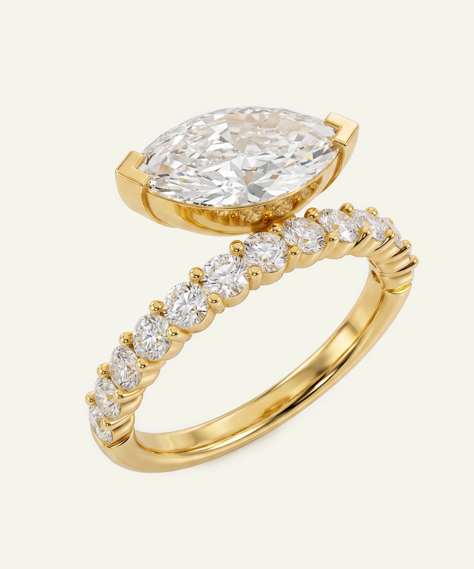 Ovani® Lab-grown Diamond Marquise Bridal Ring -  2.79 Ct. T.W.
