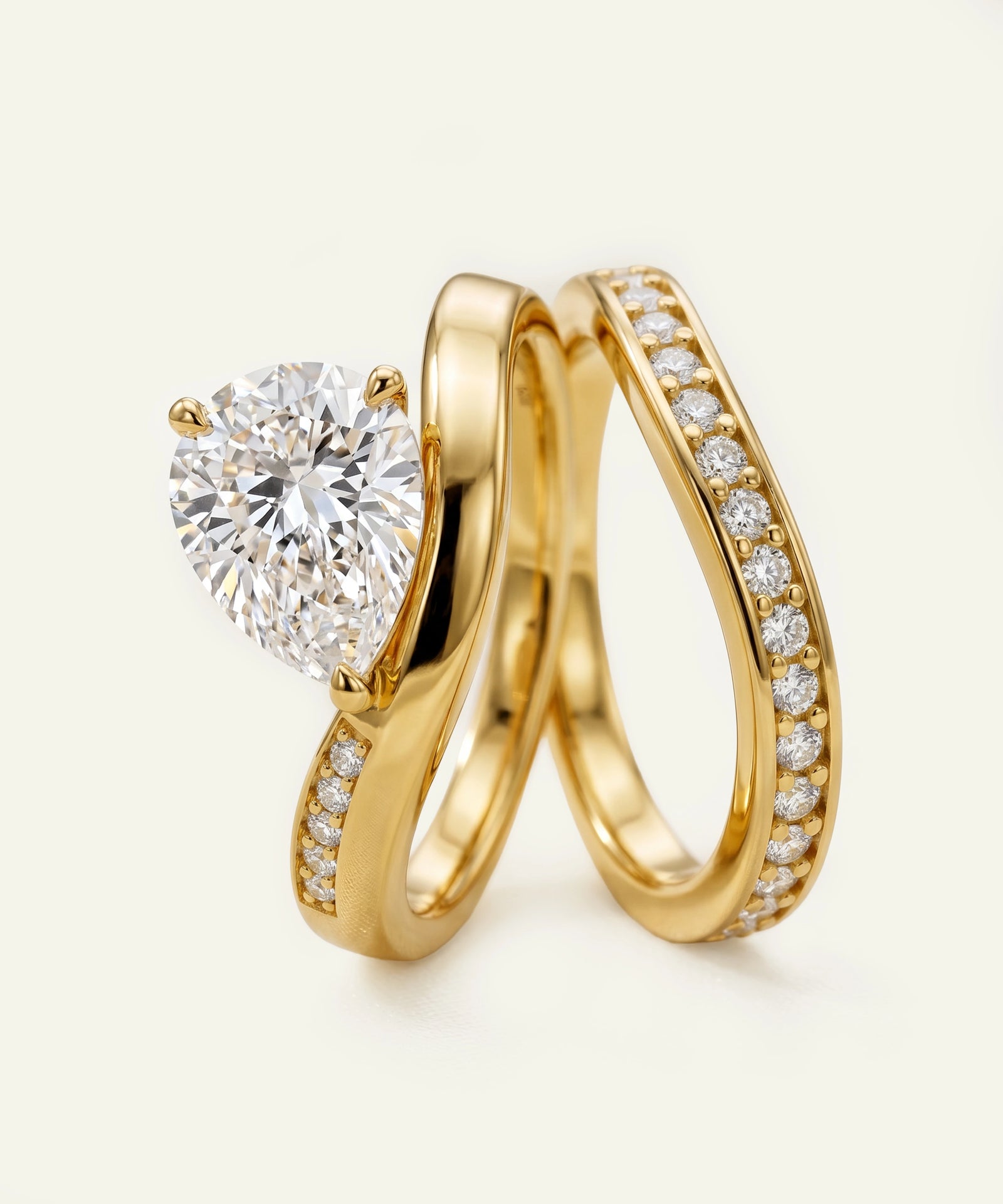 Ovani® Lab-grown Diamond Pear Wave Bridal Set - 2.57 Ct. T.W.