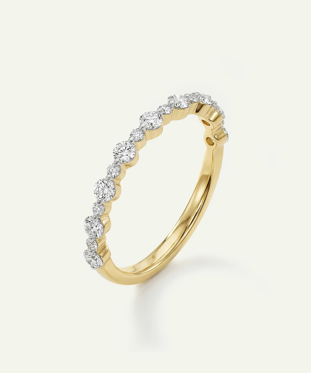 Bella by Ovani® Lab-grown Diamond Round Scalloped Fashion Band - 0.50 Ct. T.W.