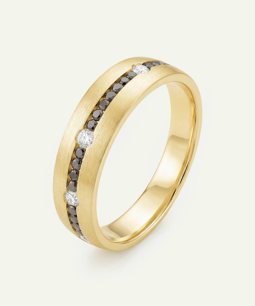 Ovani® Black Diamond Alternating Men's Band - 0.33 Ct. T.W.