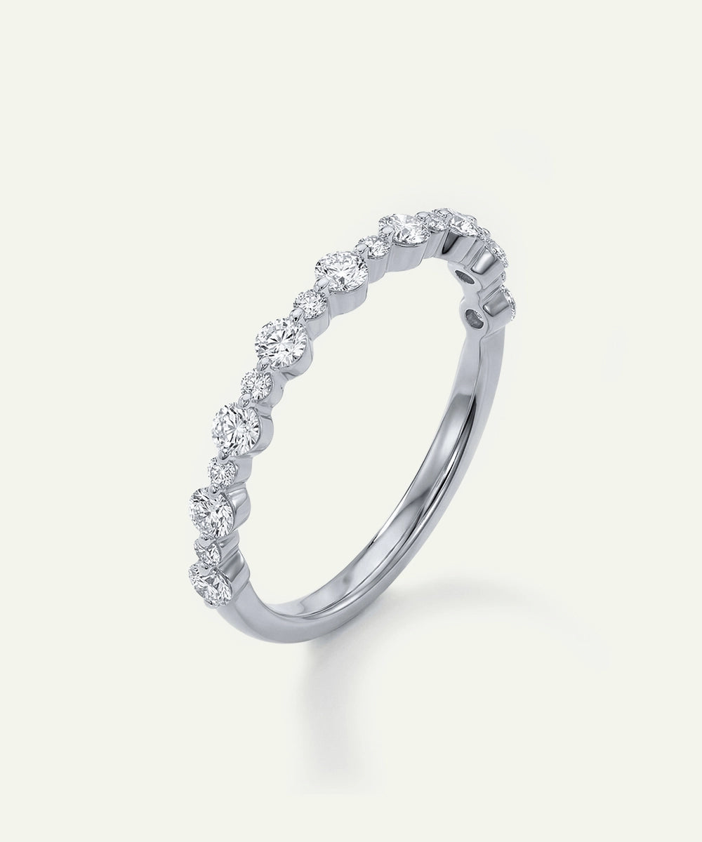 Bella by Ovani® Lab-grown Diamond Round Scalloped Fashion Band - 0.50 Ct. T.W.