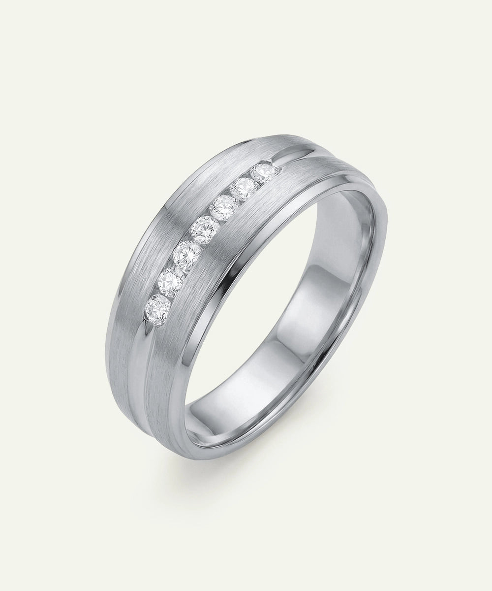 Ovani® Diamond Accent 7-Stone Men's Band - 0.25.Ct. T.W.