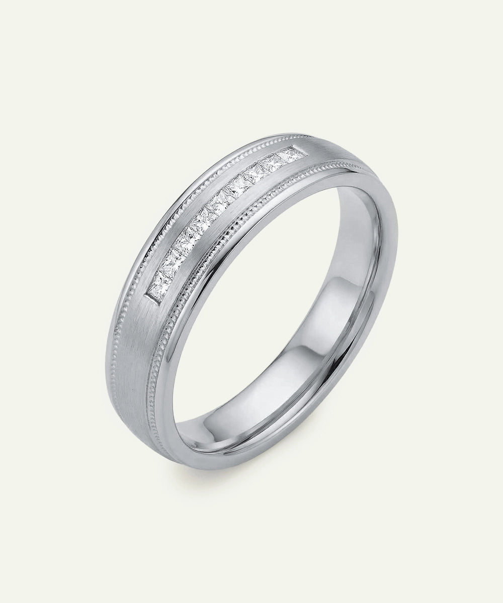 Ovani® Diamond Channel-Set Men's Band - 0.25 Ct. T.W.