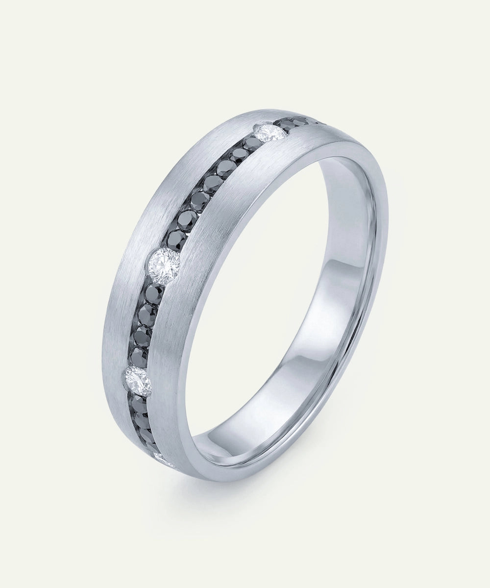 Ovani® Black Diamond Alternating Men's Band - 0.33 Ct. T.W.