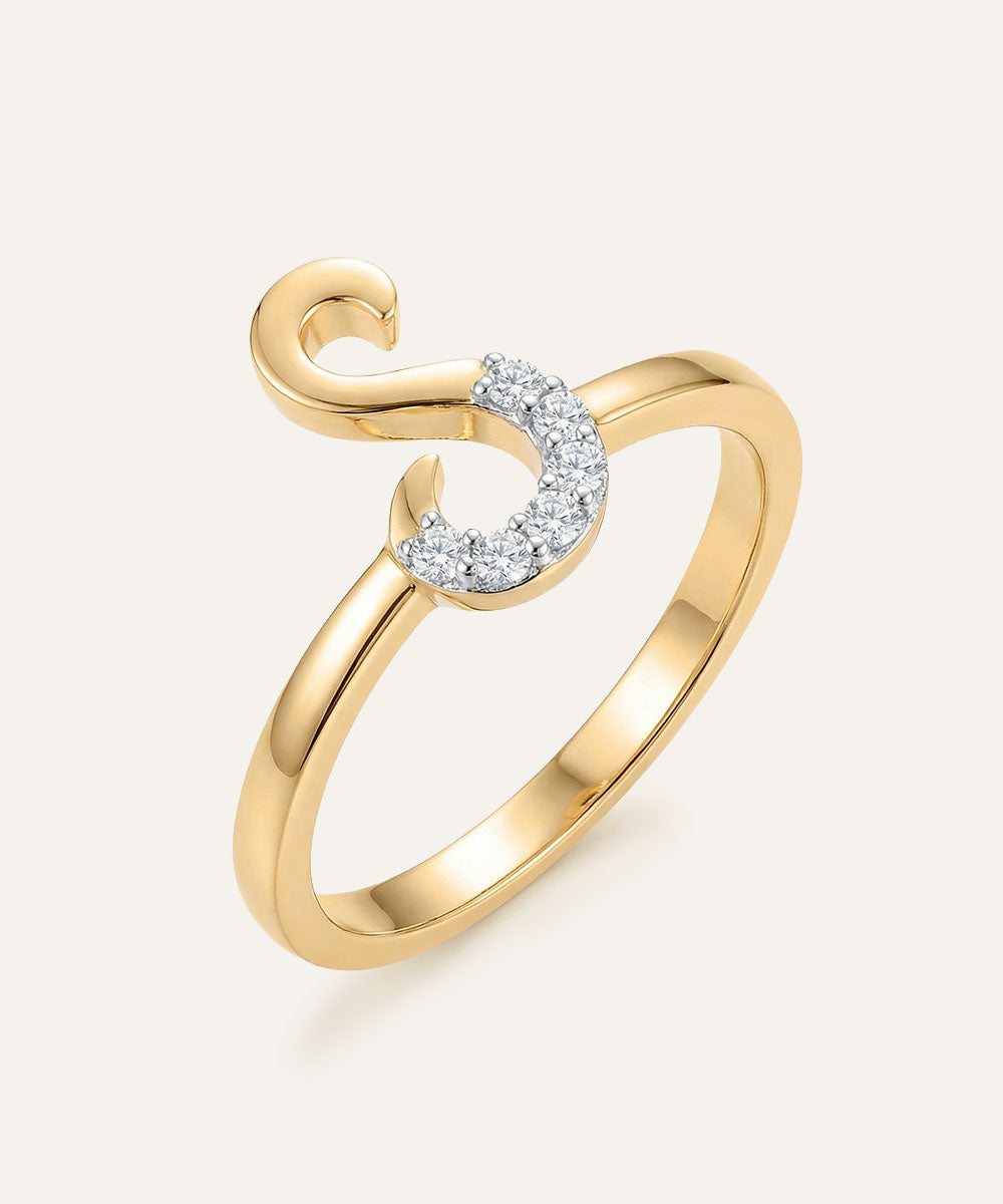 Love Spell® Lab-grown Diamond Letter S Initial Ring - 0.10 Ct. T.W.