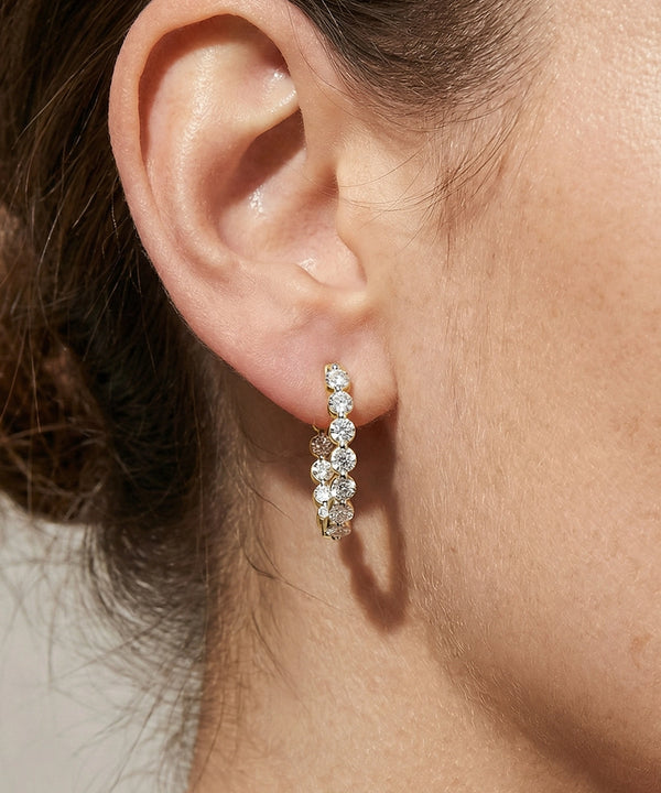 Bella by Ovani® Lab-grown Diamond Inside-Out Hoops - 2.10 Ct. T.W.