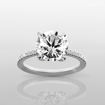 Solitaire diamond ring.