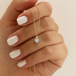 Diamond Double Heart Fancy Necklace