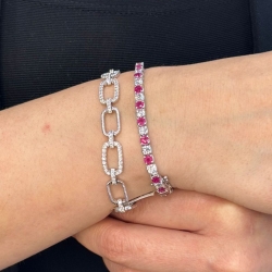 Lab Grown Diamond Link Lady's Bracelet