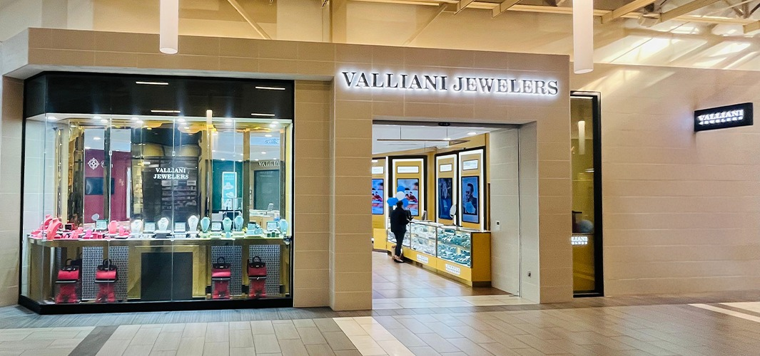 Inside view of the store with a text prompt about booking an appointment and a call-to-action button.