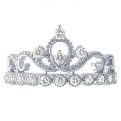 0.38 Ct. T.w. Diamond Crown Ring
