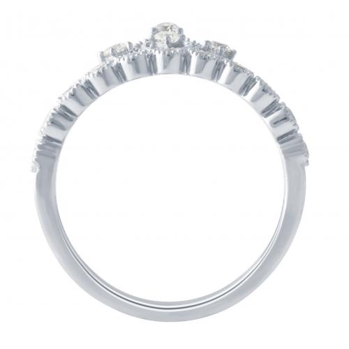 0.38 Ct. T.w. Diamond Crown Ring