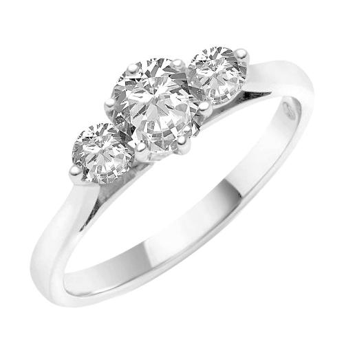 1.5ct. T.w. Diamond 3stone Ring