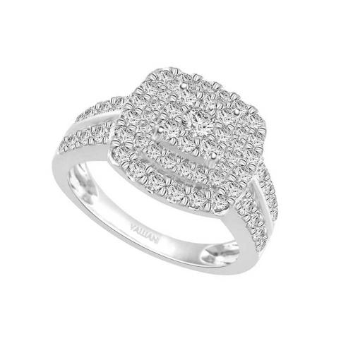 Ultimate Value® Cushion Cluster Double Halo Diamond Bridal Set - 1 Ct. T.w.