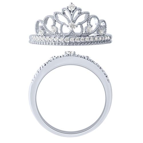 Novello Lab-grown Diamonds Crown Ring - 0.25 Ct. T.w.