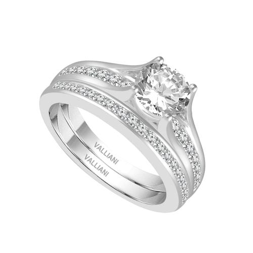 Diani® 2-row Bridal Ring Set - 1.50 Ct. T.w.