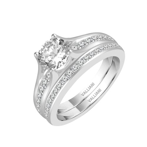 Diani® 2-row Bridal Ring Set - 1.50 Ct. T.w.