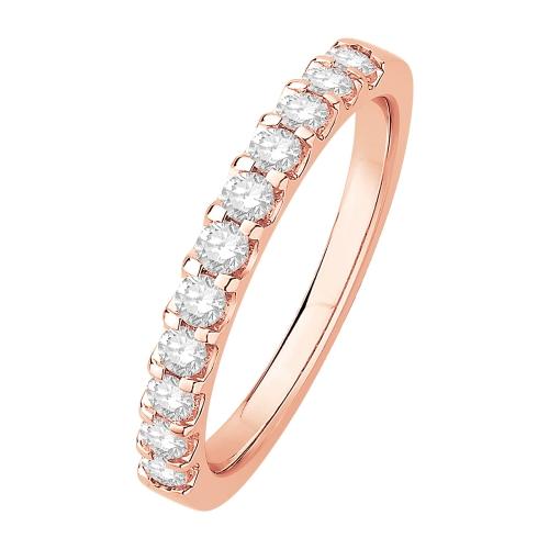 1/2 Ct. T.w. Diamond Round 11-stone Prong Set Wedding Band