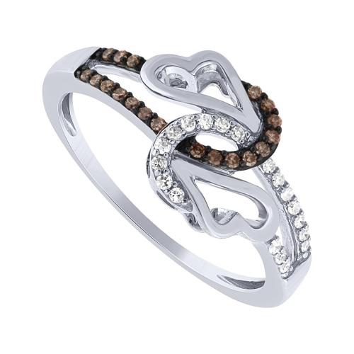 0.15 Ct. T.w. Heart Shape Diamond Ring