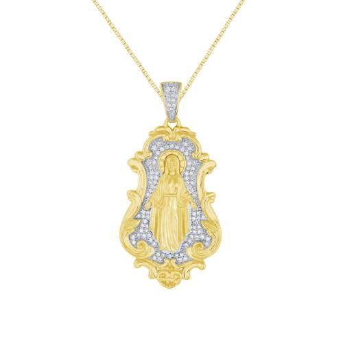 Virgin Mary Diamond Pendant