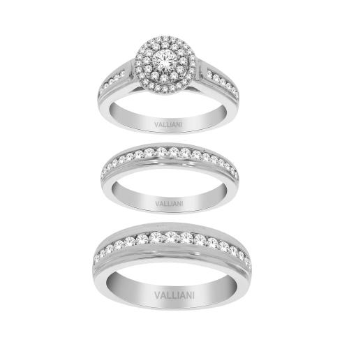 1.6 Ct. T.w. Diamond Trio Ring Set