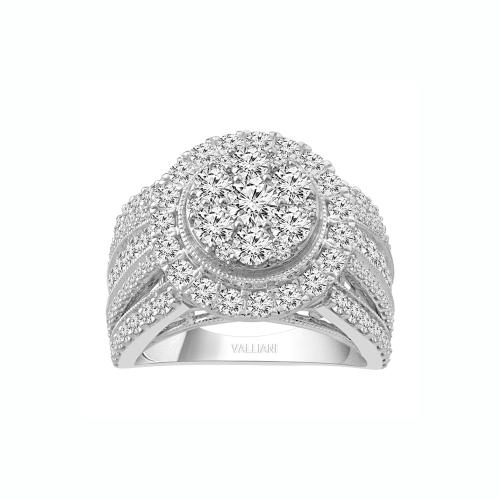 Everlasting Love® Round Cluster With Halo Diamond Engagement Ring - 3 Ct. T.w.