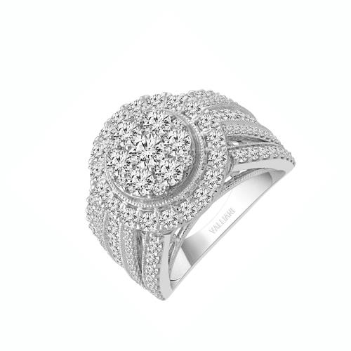 Everlasting Love® Round Cluster With Halo Diamond Engagement Ring - 3 Ct. T.w.