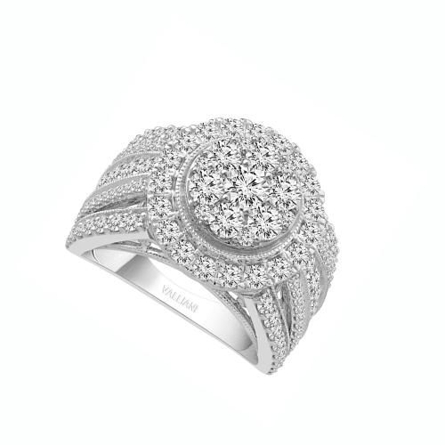 Everlasting Love® Round Cluster With Halo Diamond Engagement Ring - 3 Ct. T.w.