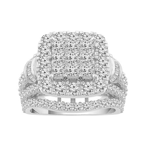 Everlasting Love® Square Halo Diamond Engagement Ring - 4 Ct. T.w.