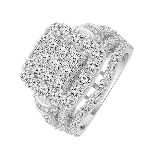 Everlasting Love® Square Halo Diamond Engagement Ring - 4 Ct. T.w.