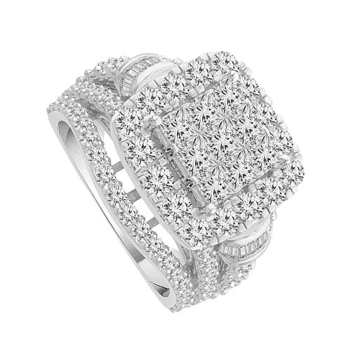 Everlasting Love® Square Halo Diamond Engagement Ring - 4 Ct. T.w.