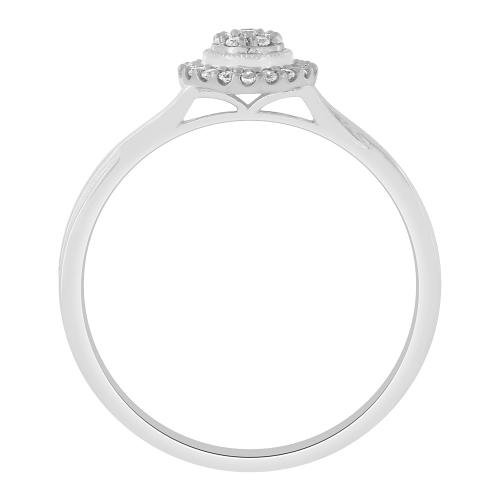 Novello Lab-grown Diamonds Oval Promise Ring 0.13 Ct. T.w. in 14K White Gold