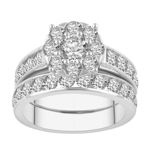 3.00 Ct. Tw. Diamond Unity-flower Bridal Set