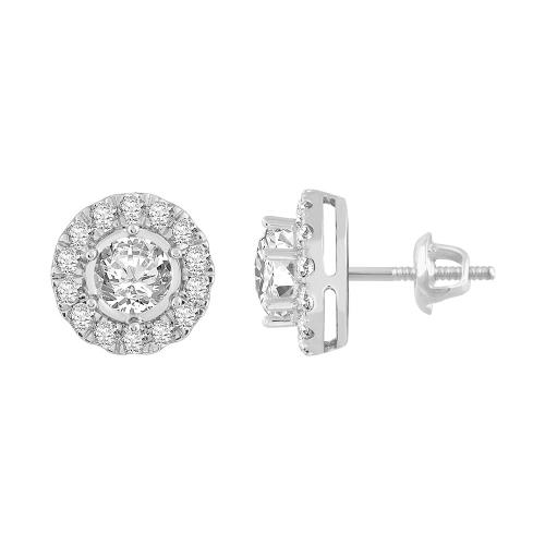 Novello Lab-grown Diamonds Halo Studs - 2.75 Ct. T.w.