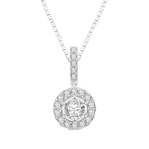 Novello Lab-grown Diamonds Halo Pendant - 1.50 Ct. T.w.