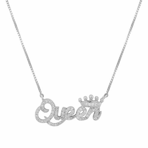 0.20 Ct. Tw. Diamonds Queen Crown Necklace