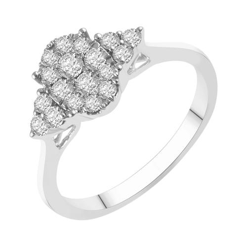 0.50CT. T.W. DIAMOND OVAL SHAPE PROMISE RING IN 10K GOLD