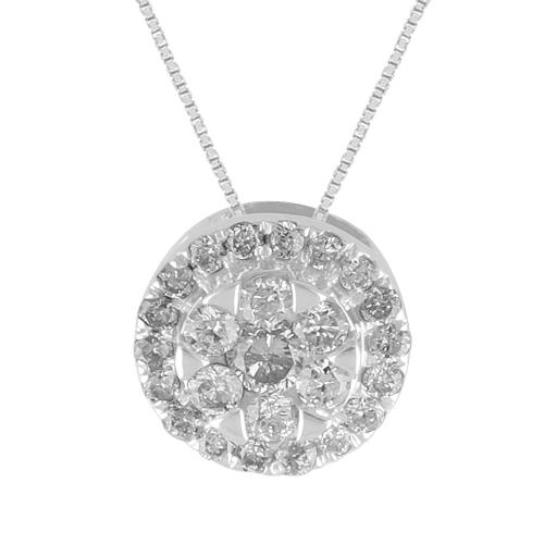 0.20ct. T.w. Diamond Halo Pendant